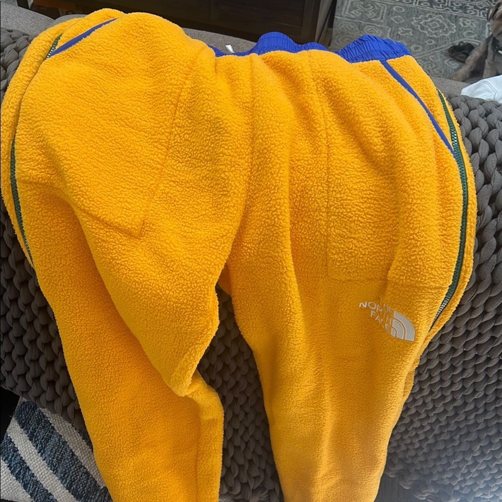 The North Face Yellow Joggers with Blue Accents